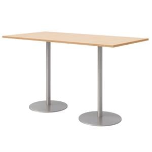 36 x 72&quot Bistro Table - Maple Top - Silver Base