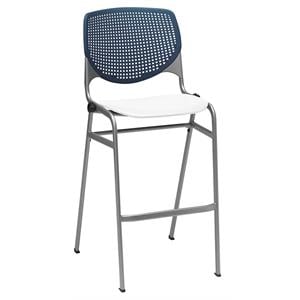 KFI KOOL Stack Barstool - Navy Back - White Seat