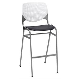 KFI KOOL Stack Barstool - White Back - Black Seat