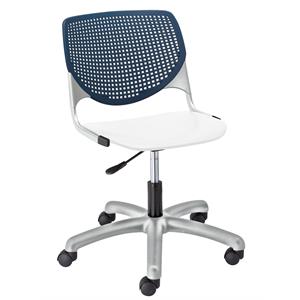 kfi kool computer chair - navy back - white seat