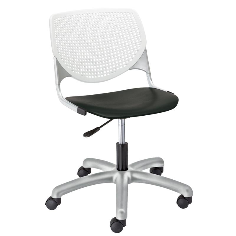 KFI KOOL Computer Chair - White Back - Black Seat