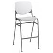 KFI KOOL Stack Barstool - White Back - Light Grey Seat