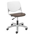 KFI KOOL Computer Chair - White Back - Brownstone Seat
