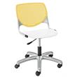 KFI KOOL Computer Chair - Yellow Back - White Seat
