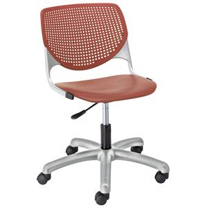 kfi kool computer chair - red coral plastic