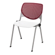 KFI KOOL Stack Chair - Burgundy Back - White Seat