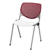 KFI KOOL Stack Chair - Burgundy Back - White Seat