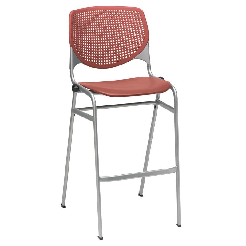 KFI Studios Plastic  KOOL Stack Barstool - Coral Blue