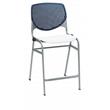 KFI Studios Plastic  KOOL Counter Stool - Navy Back - White Seat