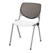 KFI KOOL Stack Chair - Brownstone Back - White Seat