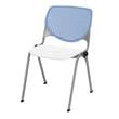 KFI KOOL Stack Chair - Peri Blue Back - White Seat