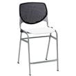 KFI Studios Plastic  KOOL Counter Stool - Black Back - White Seat