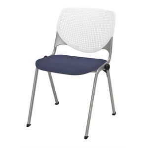 KFI KOOL Stack Chair - Grape Vinyl Upholstered Seat