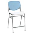KFI Studios Plastic  KOOL Counter Stool - Sky Blue Back - White Seat