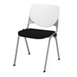 KFI KOOL Stack Chair - Tuxedo Fabric Upholstered Seat