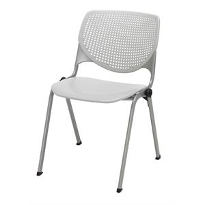 kfi studios plastic  kool stack chair - light grey