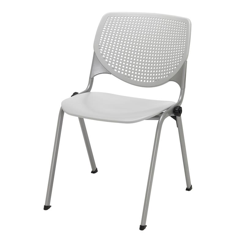KFI Studios Plastic  KOOL Stack Chair - Light Grey