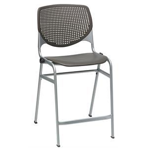 KFI Studios Plastic  KOOL Counter Stool - Brownstone Seat and Back