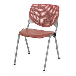 KFI Studios Plastic  KOOL Stack Chair - Coral