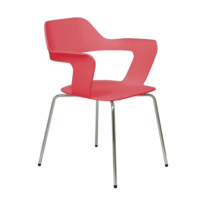 KFI Julep Stack Chair with Flex Shell - Red