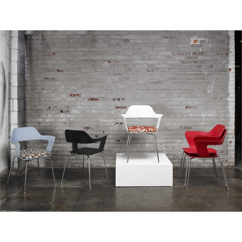 KFI Julep Stack Chair with Flex Shell - Red