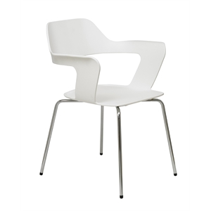 KFI Julep Stack Chair with Flex Shell - White