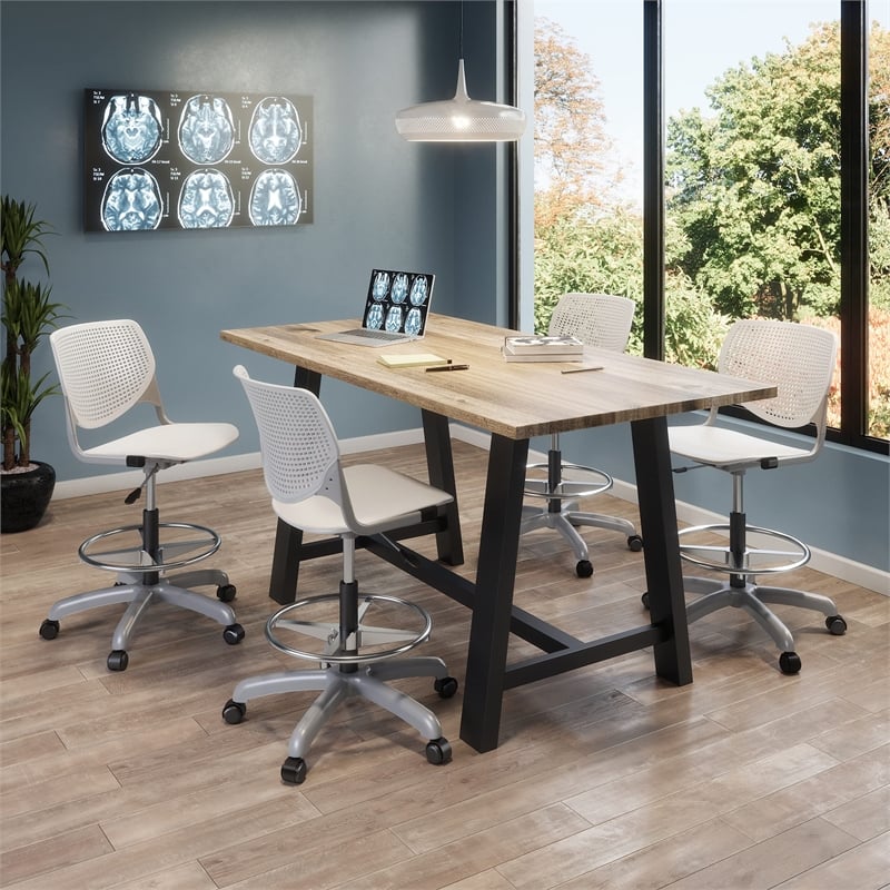 KFI KOOL Drafting Stool - White