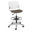 KFI KOOL Drafting Stool - Java Vinyl Upholstered Seat