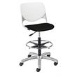 KFI KOOL Drafting Stool - Tuxedo Fabric Upholstered Seat