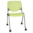 KFI KOOL Stack Chair - Casters - Lime Green