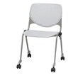 KFI KOOL Stack Chair - Casters - Light Grey