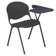 KFI Polypropylene Stacking School Chair - Left Writing Tablet - Charcoal