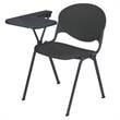 KFI Polypropylene Stacking School Chair - Right Writing Tablet - Charcoal
