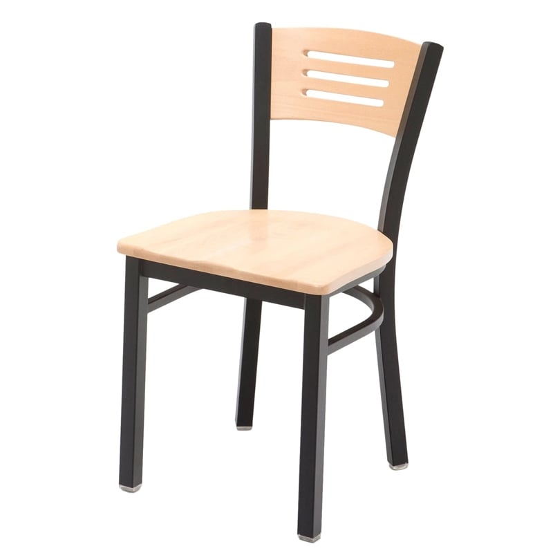 KFI Ladder Back Metal Cafe Chair - Mahogany
