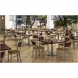 KFI Ladder Back Metal Cafe Chair - Mahogany