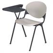 KFI Polypropylene Stacking School Chair - Right Writing Tablet - Grey
