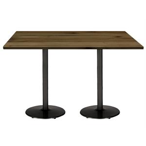 KFI Urban Loft 30&quot x 72&quot Conference Table - Natural - Black Base - Bistro Height