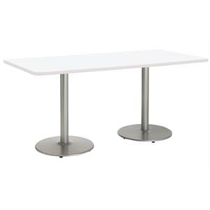 KFI Mode 30&quot x 72&quot Breakroom Table - White - white edge -  36&quot Counter Height