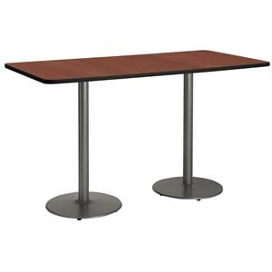 KFI 36&quot x 72&quot Pedestal Table - Mahogany Top -  Bistro Height