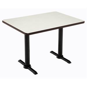 KFI Mode 30&quot x 48&quot Conference Table - Linen - Black T Base - Bistro Height