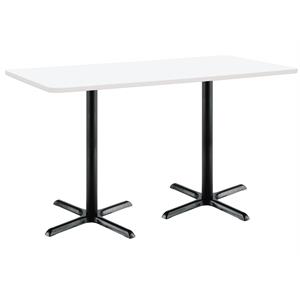 KFI Mode 36&quot x 72&quot Conference Table - White - Black X Base - Bistro Height