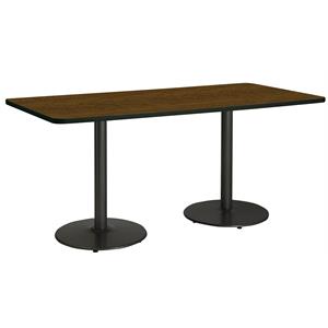 KFI Mode 36&quot x 84&quot Conference Table - Walnut - Black Base - Standard Height