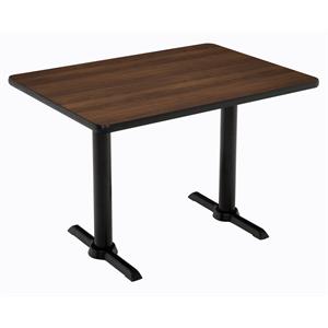 KFI Mode 30&quot x 60&quot Conference Table - Walnut - Black T Base - Standard Height