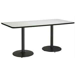KFI Mode 36&quot x 96&quot Conference Table - Linen Top - Black Base - Bistro Height