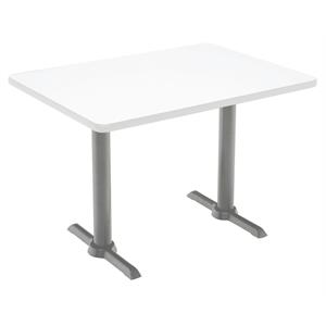 KFI Mode 30&quot x 60&quot Conference Table - White - Silver T Base - Standard Height