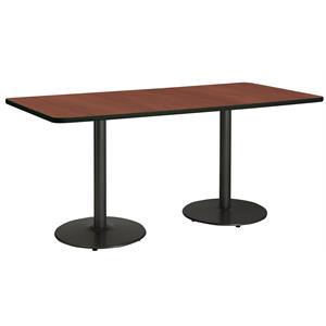 KFI Mode 36&quotx 96&quot Conference Table - Mahogany Top - Black Base - Bistro Height