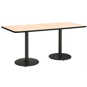 KFI Mode 36&quot x 96&quot Conference Table - Natural Top - Black Base - Bistro Height