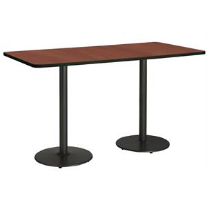KFI Mode 36&quot x 96&quot Conference Table - Mahogany - Black Base - Bistro Height