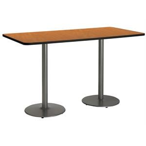 KFI 30&quot x 72&quot Conference Table - Medium Oak Top -  Bistro Height
