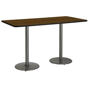 KFI 30&quot x 72&quot Conference Table - Walnut Top -  Bistro Height